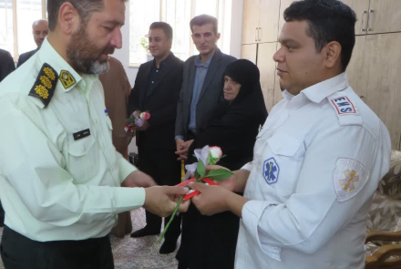 دیدار صمیمانه جمعی از مسئولین با پرسنل اورژانس پیش بیمارستانی شهرستان تیران و کرون